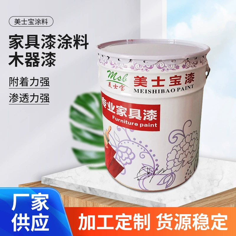 Мебельная краска по дереву PU полный немой 5 светло-белый верхний слой полиэстер верхнее покрытие PU краска чувствовать себя хорошо полнота
