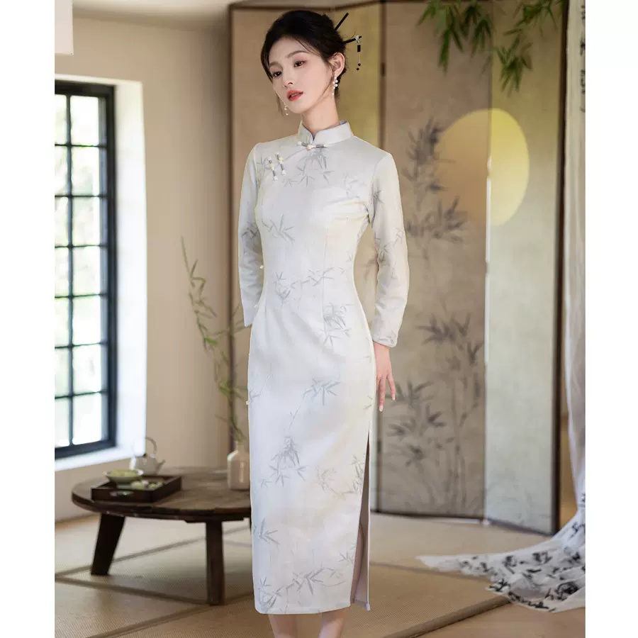 秋冬新款显瘦旗袍年轻款 复古高级感国风新中式旗袍改良连衣裙