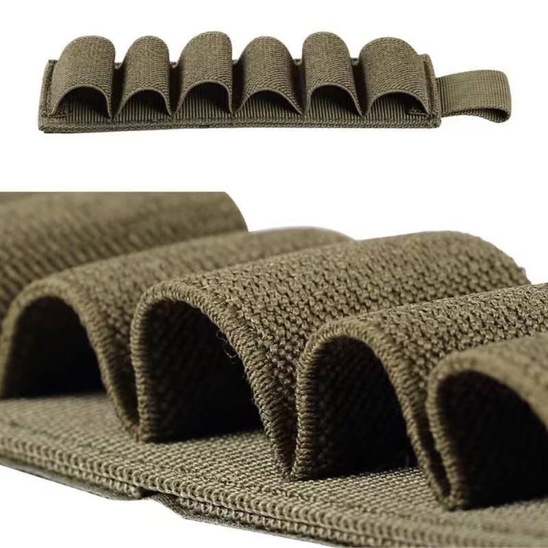 (2개) 사냥 전술 쉘 저장 가방 군사 팬 MOLLE 액세서리 가방 12G 총알 백 6 홀 라운드 샷백