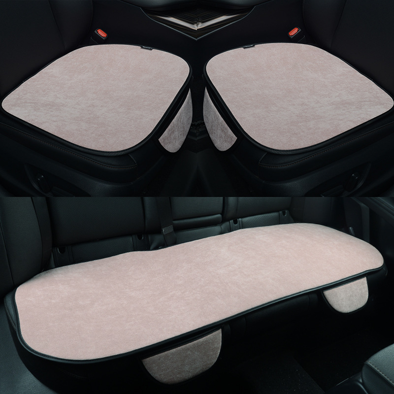 汽车坐垫单片四季通用车垫子车内无靠背座椅垫夏季后排亚麻车座套