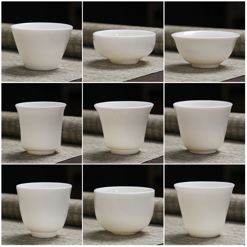 Jade Porcelain Kung Fu Tea Cup Dehua White Porcelain Tea Cup Ceramic Single Cup Kung Fu Tea Set Tea Bowl Tea Cup Jade Porcelain Kung Fu Tea Cup Dehua White Porcelain Tea Cup Ceramic Single Cup Kung Fu Tea Set Tea Bowl Tea Cup