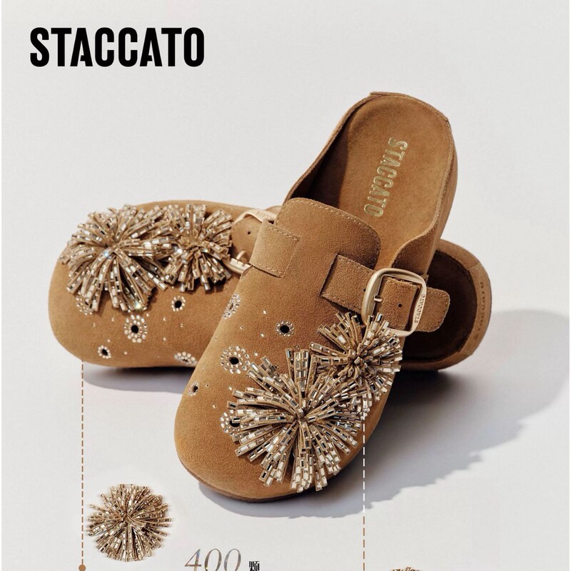 [Same Style as Yang Mi] 2026 New Model Fireworks Holiday Retro Slip-On Birkenstock Shoes with Thick Soles and Height-Increasing Sandals