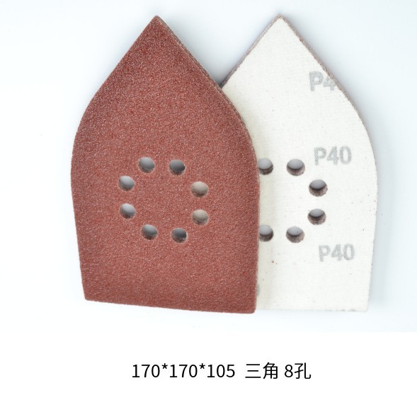 亚马逊大鼠标8孔打磨砂纸植绒片适配砂光机氧化铝砂布耐磨氧化铝