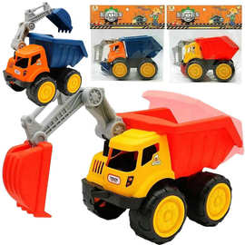 仿真挖土机工程车718-8沙滩运输卡车玩沙滑行益智儿童玩具批发