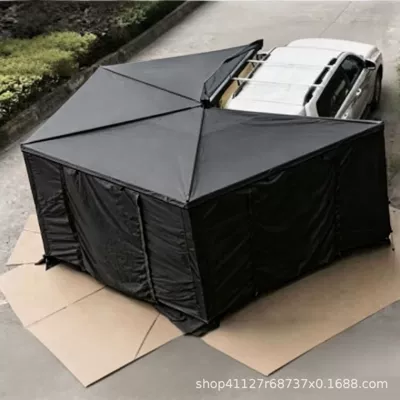 Avtomobil yan çətirləri – Side Tent - excluding-fan-shaped-canopy-270-quick-open-fan-shaped-canopy-with-black-sidewalls-radius-2m