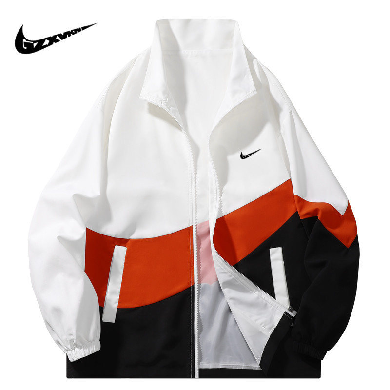 2023 Youth jacket men's spring and autumn stand collar stitching loose sportswear fashion brand breathable raccoon casual thin 2023 Youth jacket men's spring and autumn stand collar stitching loose sportswear fashion brand breathable raccoon casual thin