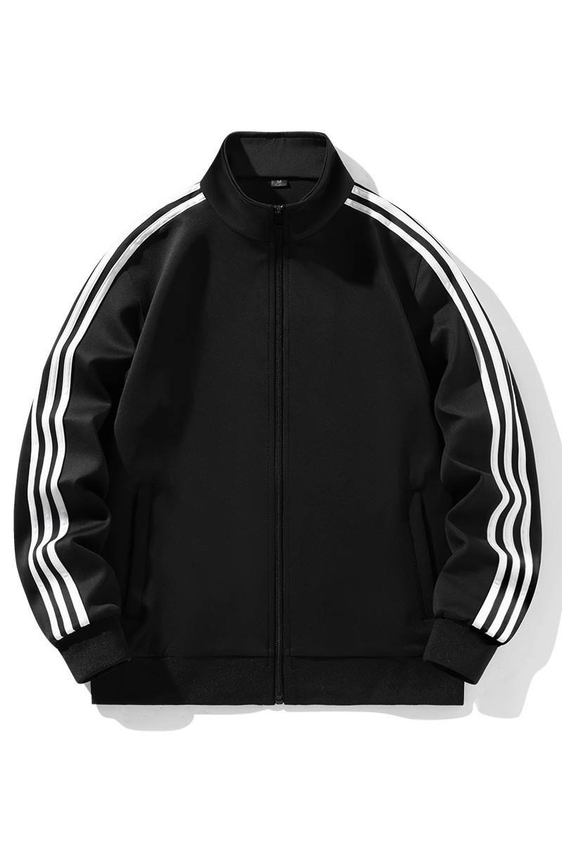 Comercio exterior transfronterizo hombre tres barras collar juego deportivo logotipo personalizado primavera y otoño ocio dos piezas juego de soporte de compra grupal image 7