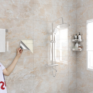 Bathroom Toilet Waterproof Sticker Toilet Wallpaper Self-Adhesive Waterproof and Moisture-Proof Bathroom Wall Wallpaper Tile Wall Sticker