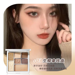 Seven-Color Eyeshadow Palette, Ash Pink Gradient Blush Palette, Everyday Minimalist Work Commute Matte Earth Tone Eyeshadow Makeup