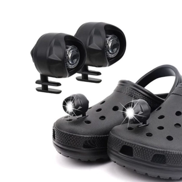Налобный фонарь для обуви CROC Hole Shoe Lantern Far Foot Camping, сигнальная лампа для обуви Outlet, аксессуары для спортивного освещения