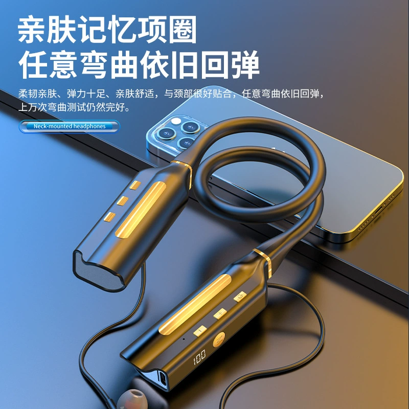 Высококачественные Bluetooth-наушники вери крови? Wait need translate accurately: High sound quality Bluetooth headset hanging neck wearing 10,000 mia dual batteries heavy bass can be available in universal