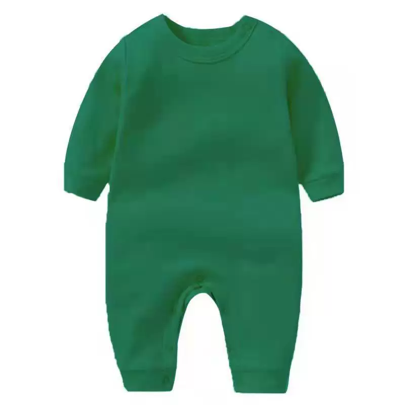 Детский комбинезон с длинным рукавом, пижама, демисезонный solid bodysuit для новорожденного