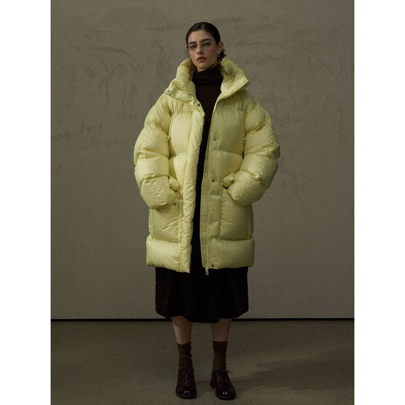 [Colline] Colne Winter New Ultra-Soft High-Density Zero-Pressure Cloud Puff Hooded Down-Free Jacket for Women C5331