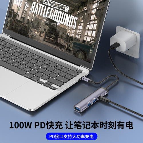 Type-C Expansion Dock Multi-port Hub 3.0 Splitter Adapter with Power Delivery for Computers Laptops Tablets USB Drives Phones