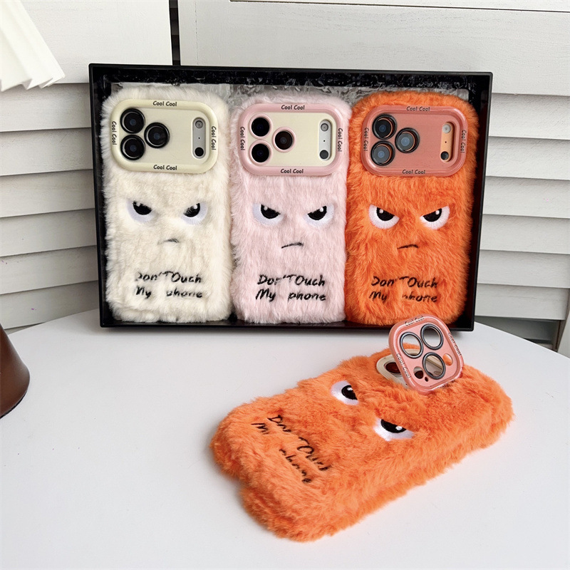 Don'T Touch My Phone, Suitable for iPhone 16 Phone Case Lens Holder 17 Apple 15 Pro Max Plush Emoji 11 Don'T Touch My Phone, Suitable for iPhone 16 Phone Case Lens Holder 17 Apple 15 Pro Max Plush Emoji 11