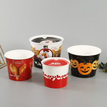 厂家批发万圣节糖果桶一次性全家桶炸鸡桶爆米花桶带盖定制logo