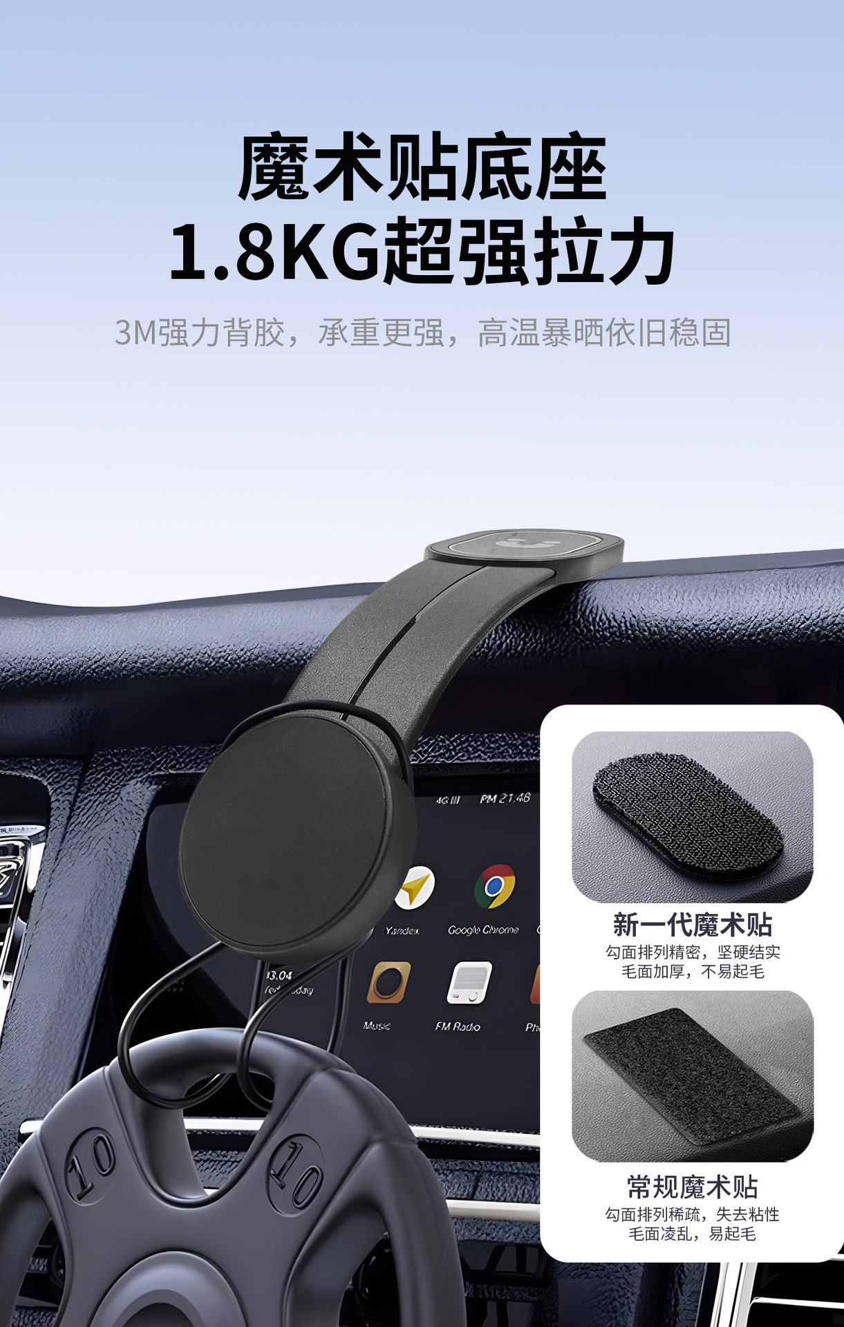 Mobile phone car bracket wireless charging 15W magnetic suction foldable air outlet center console navigator car bracket