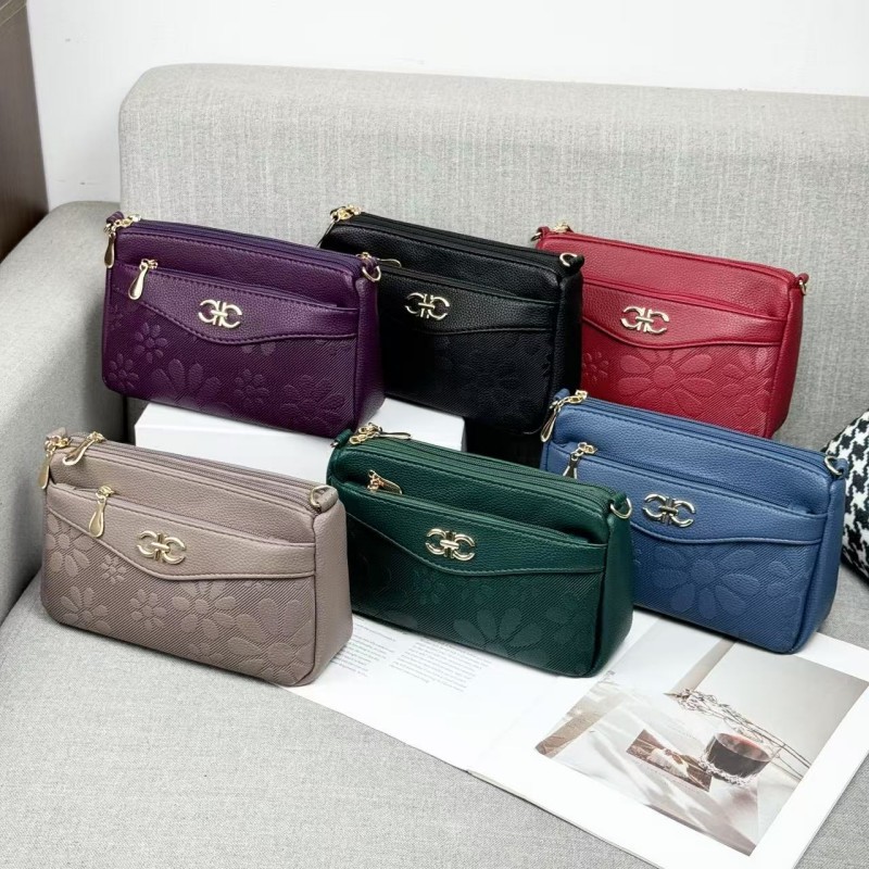 新款包包广州pu女士包挎包女小包妈妈包单肩大容量红色格纹包潮流