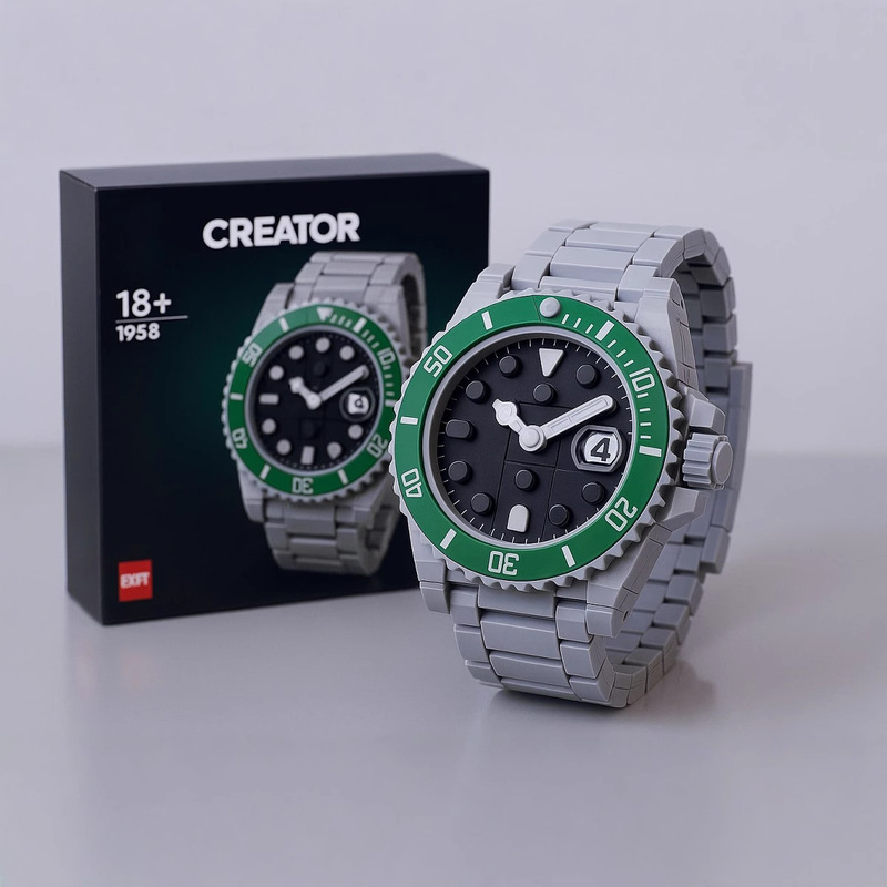 Royal Series Fashion Quartz Building Block Watch Model Gift Educational Toy Gift Ornament Trendy Block