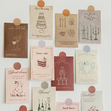 陌墨贴纸 生活印记系列轻复古文艺简笔画素材百搭手帐diy打底拼贴