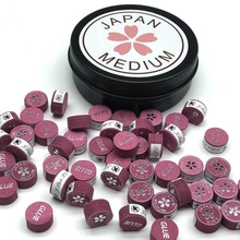 樱花皮头14MM大头九球台球杆枪头多层中式黑八桌球杆头配件