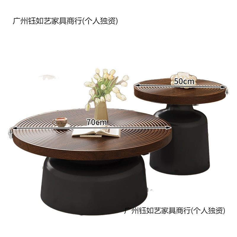 圆形茶几客厅2025新款家用轻奢感碳素钢小茶几现代简约小户型|undefined