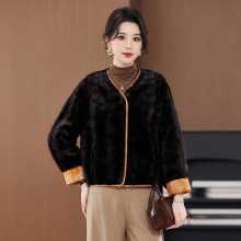 两面穿水貂毛皮草外套女短款品质2025冬季新款貂皮大衣拼貂年轻款