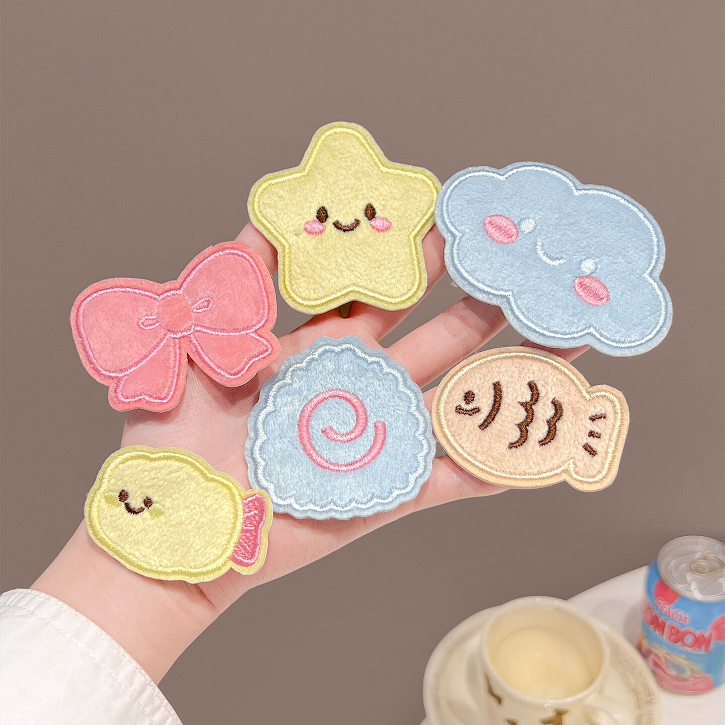 Children's Hair Clip Magic Tape for Girls, Cute Clouds, Stars, Bows, Little Girls' Hair Styling Tool That Doesn't Damage Hair, Autumn