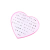 Small plastic gift box heart-shaped, hypoallergenic earrings, Korean style, simple and elegant design, 36 pair, wholesale