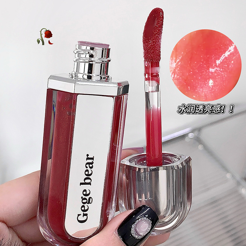 Gege bear agua humidificante, miel labial, pura voluntad, color desnudo, luz acuosa, blanqueamiento y color transfronterizo, esmalte labial para mujeres.