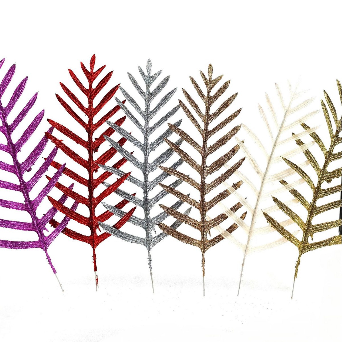 Nuevas hojas de polvo de oro transfronterizas de 43cm decoración de Navidad decoración para el hogar artículos de Navidad hojas de polvo de oro