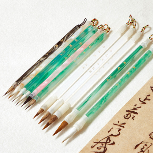 Hairpin flower small regular script hair brush wolf hair mixed hair brush fly head small regular script Gongbi Chinese painting calligraphy book copy scripture brush thin gold script