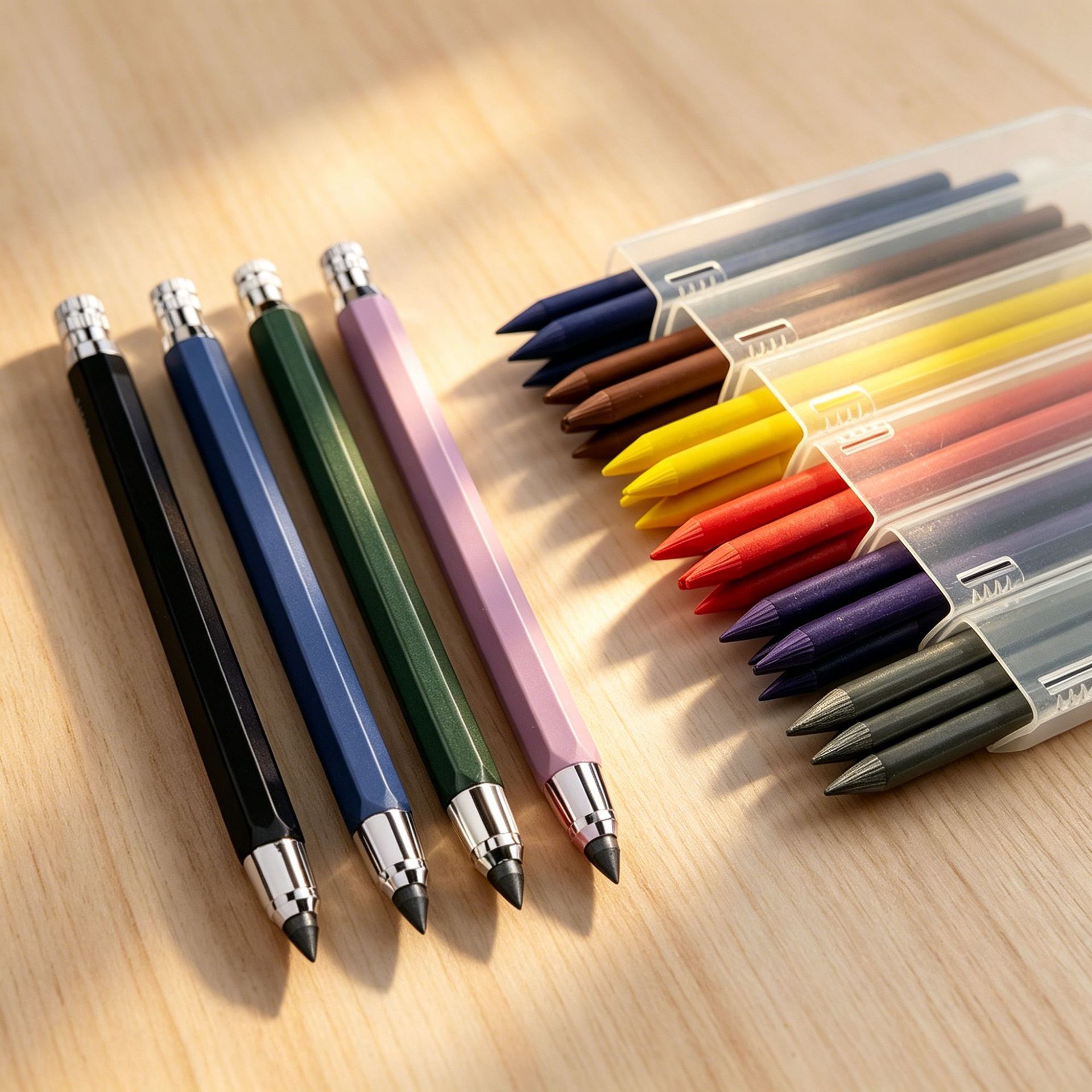 5.6mm Automatic Pencil for Cartoon Drawing and Writing, with a Durable Lead That Is Not Easy to Break, Set Package
