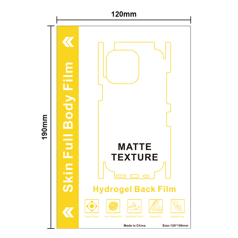 Película especial para máquinas de corte, película de hidrogel anti-espía 120*180, película de corte, película cuadrada, protección ocular esmerilada de alta definición