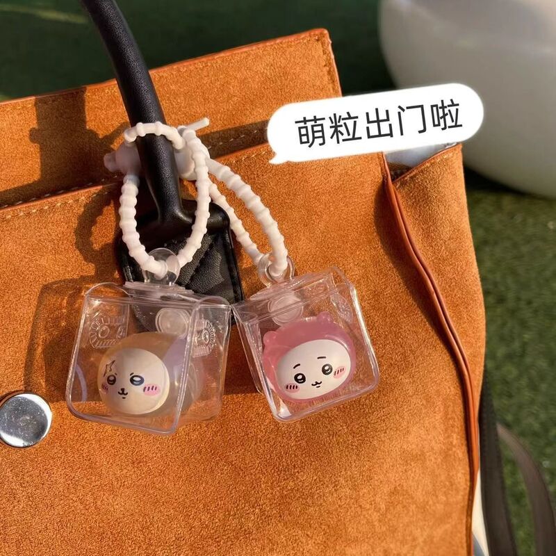 新款小萌粒小冰块4*4cm小挂件娃包外出展示防尘透明收纳包谷子|undefined