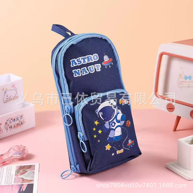 Backpack, capacious pencil case, school cartoon high quality stationery for boys for students, new collection 9