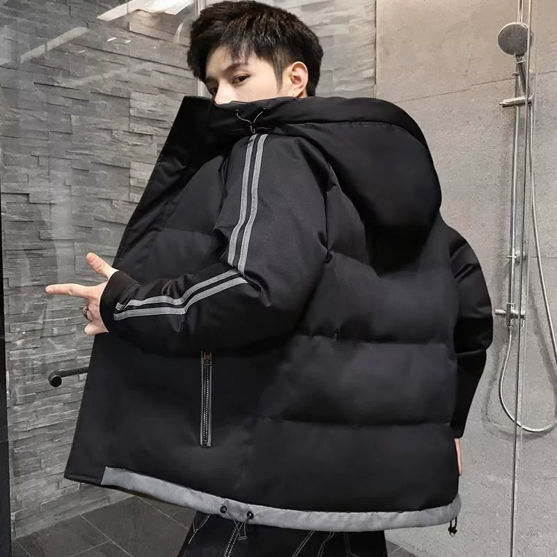 Winter keep warm down jacket for leisure with hood, uniform, 2023