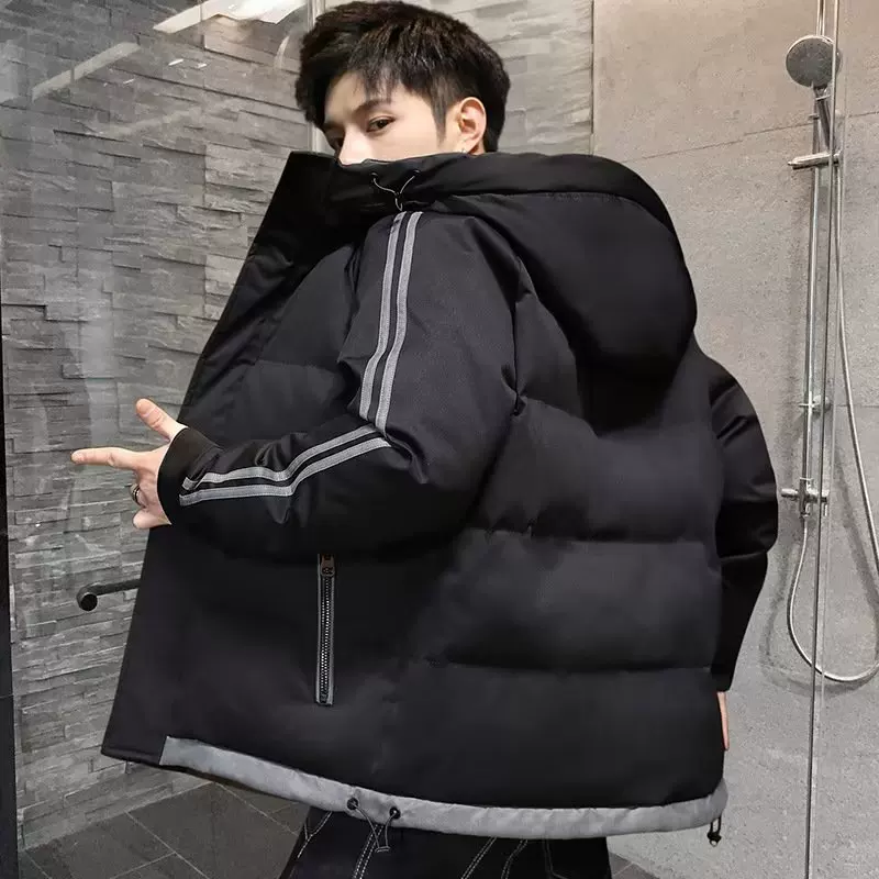 Winter keep warm down jacket for leisure with hood, uniform, 2023