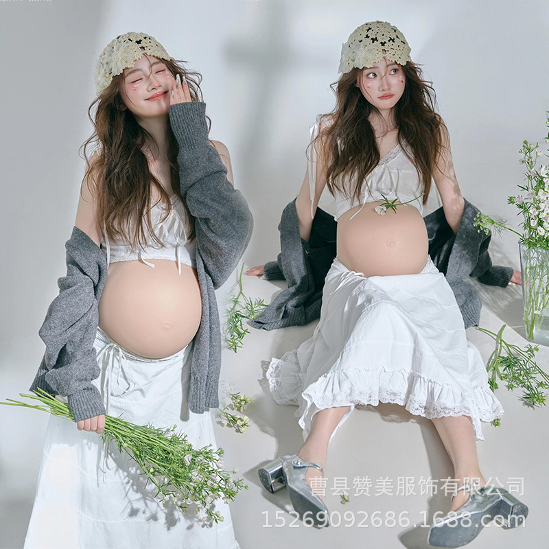 影楼の新型の早春の小清新な妊婦は服を撮影します。