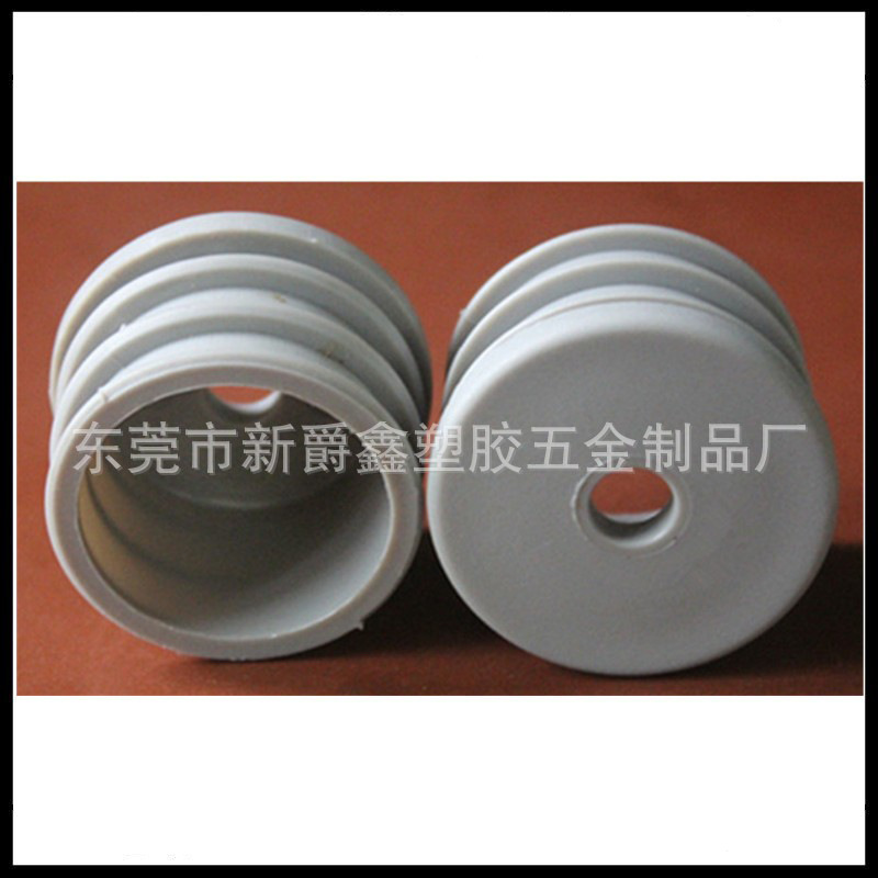 供应38mm钢管塑料内塞 塑胶塞子 课桌椅脚塞 圆形管塞 有孔管塞