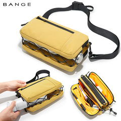 BANGE メンズ クロスボディバッグ、高級メンズバッグ、クロスボーダースモールバッグ、多機能チェストバッグ、メンズとレディースのファッショナブルなショルダーバッグ