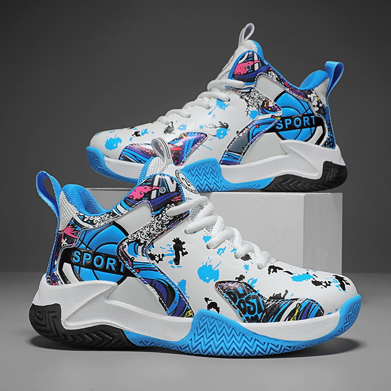 Chaussures de basketball garçon en cuir baskets de sport_voghion.com