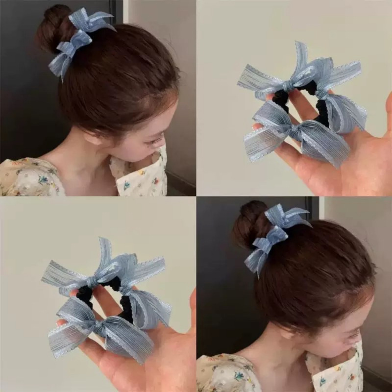 スーパーフェアリーガールリボン結び甘いリボン小腸リングボールヘッド気質ヘアロープ気質ヘッドバンドヘアアクセサリー|undefined