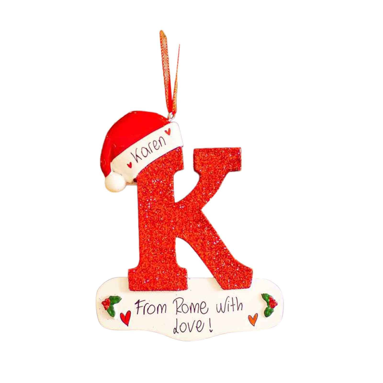 2023 personalizado DIY nombre decoración de Navidad colgante de madera letra colgante de Navidad colgante ornamento image 16