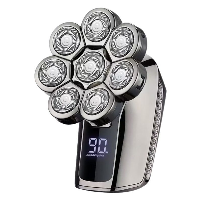 Cabeza calva transfronteriza artefacto cabeza de afeitado cabeza auto-raspado máquina especial lavado de cuerpo completo de ocho-cuchillo de cabeza de afeitar eléctrica fabricante al por mayor