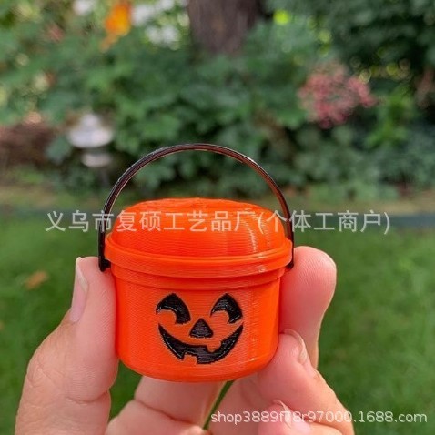 国境を越えた新製品 Spooky Mini Boo Bucket Figurines ハロウィン パンプキン バケット|undefined