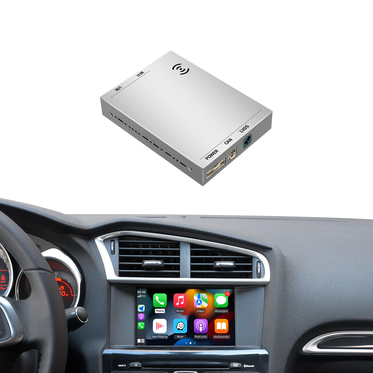 Suitable for Peugeot Citroen Wireless Carplay Interconnection Android Auto Smart Car Navigation Cross-Border