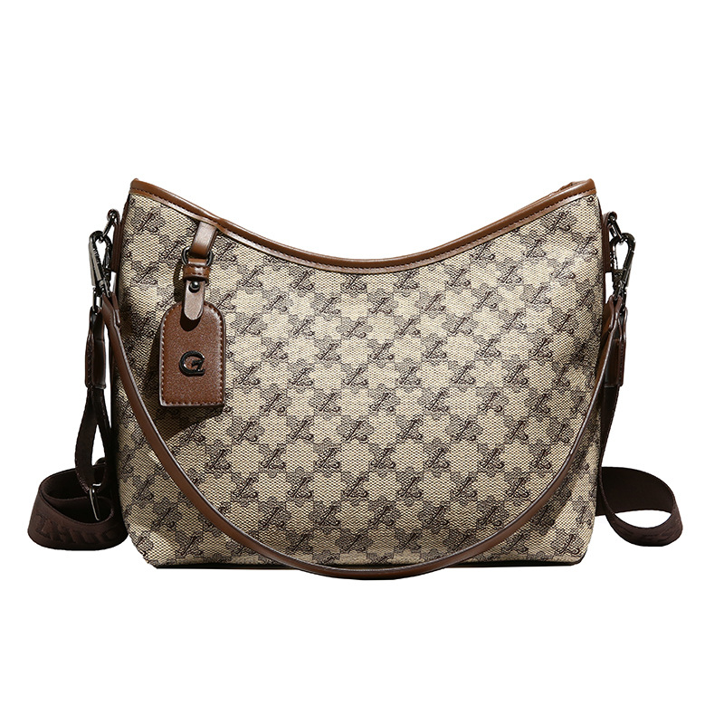 Large-capacity high-end bags for women 2024 autumn and winter popular large bags versatile printed letters one-shoulder cross-body small square bag_voghion.com