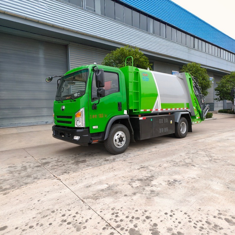 Electric-powered, compression-type garbage trucks with a sealed compression system for separate collection of wastewater, and new energy-powered sanitation garbage collection vehicles