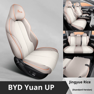 Right-Hand Drive Atto3 Seat Cover Cross-Border | Modelə uyğun (Original) oturacaq örtükləri - pink-white-five-seater-standard-version